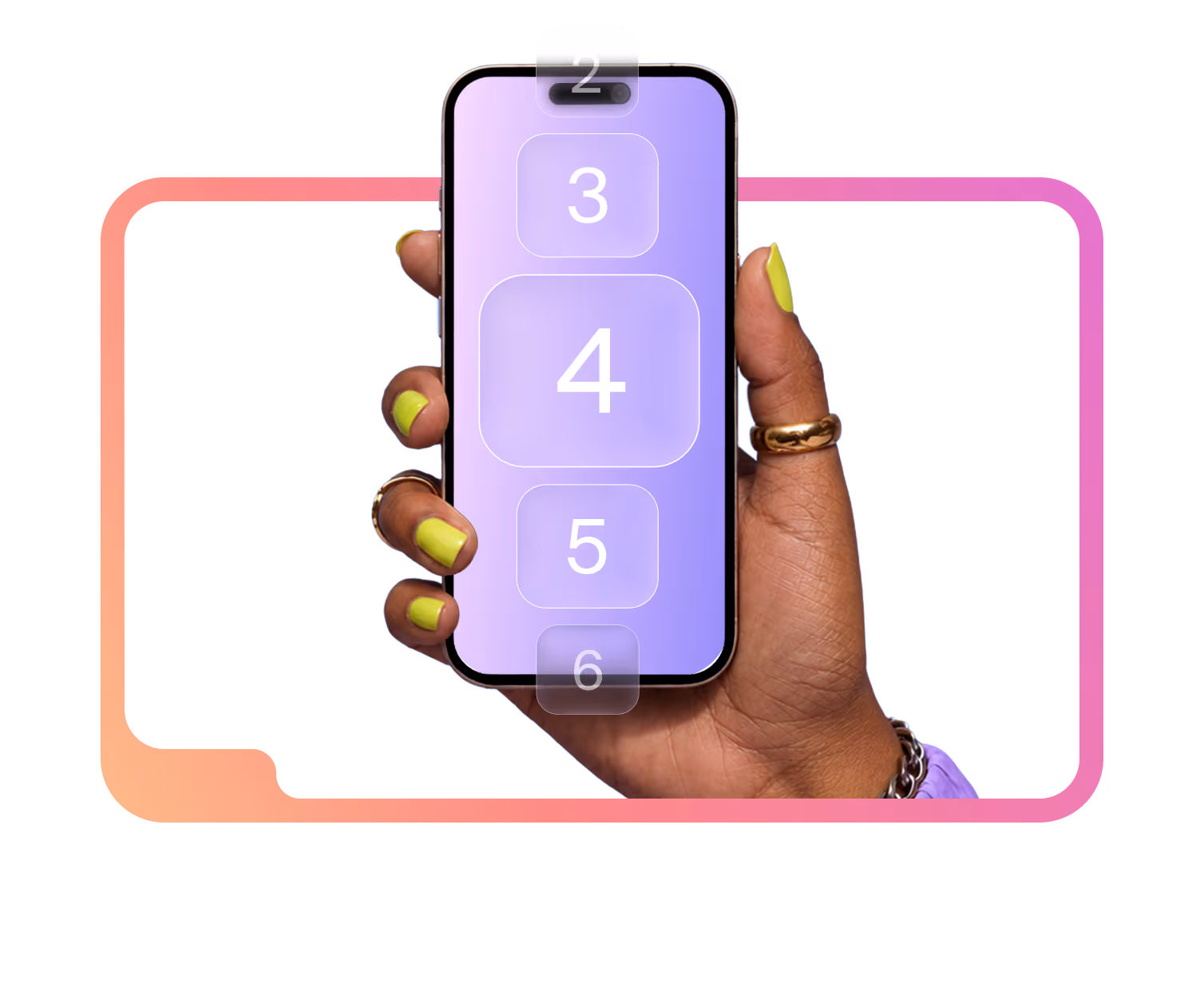 Hand holding a phone showing instalment options at checkout