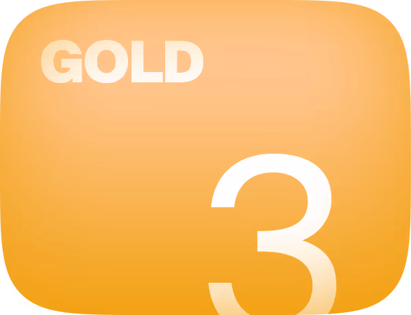 Gold tier, level 3